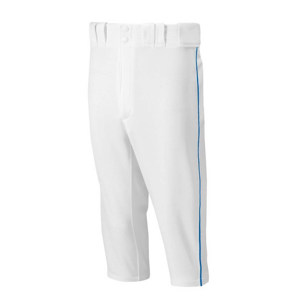 Panske Tepláky Mizuno Premier Short Piped Baseball Biele/Kráľovská Modrá Vypredaj RZFI04265